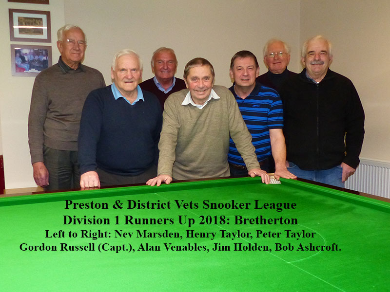 Division 1 Runners Up, Bretherton.