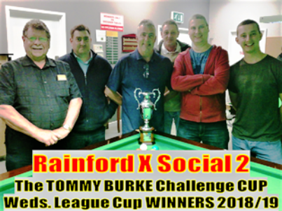 RAINFORD X SOCIAL 2  -  Tommy Burke Challenge Cup Winners 2018/19