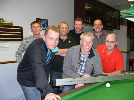 P&DSL 6-Man Team Champions Greenlands. Back Row: Jason Eastwood, Gary Snape, Leigh Robinson, Chris Borwick. Front Row: Lee cromie, Jason Crossley, Mark Flanagan 