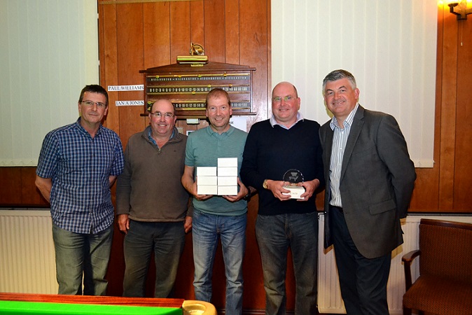 Division One Merit League Runners-up 2014-15 - St Cuthberts - Phil Banks, Gerald Neale, Steve McBrinn & Jason Neale.