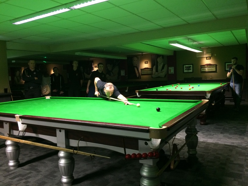 Nick Spelman, finishing the black for a 133 break